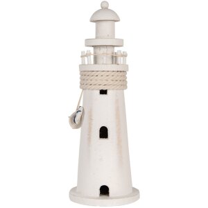Clayre & Eef 6H2409 Faro decorativo bianco Ø 10x30 cm Stile country