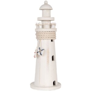 Clayre & Eef 6H2409 Faro decorativo bianco Ø 10x30 cm Stile country