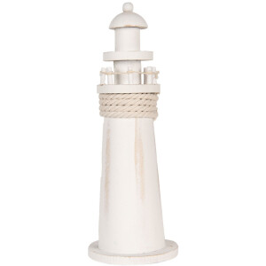 Clayre & Eef 6H2409 Faro decorativo bianco Ø 10x30 cm Stile country