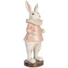 Clayre & Eef Coniglio decorativo Vintage Decorazione di Pasqua Beige Rosa 11x10x29 cm