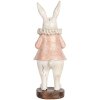Clayre & Eef Coniglio decorativo Vintage Decorazione di Pasqua Beige Rosa 11x10x29 cm