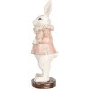 Clayre & Eef Coniglio decorativo Vintage Decorazione di Pasqua Beige Rosa 11x10x29 cm