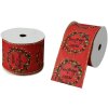 Nastro Clayre & Eef Rosso Oro 6,3 cm x 5 m