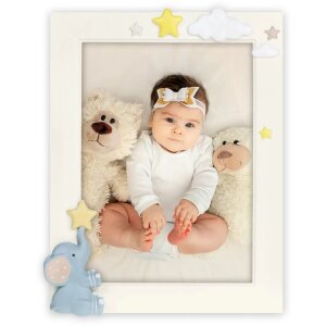 Cornice in poliresina ZEP Eddy blu avorio 10x15 cm 13x18 cm