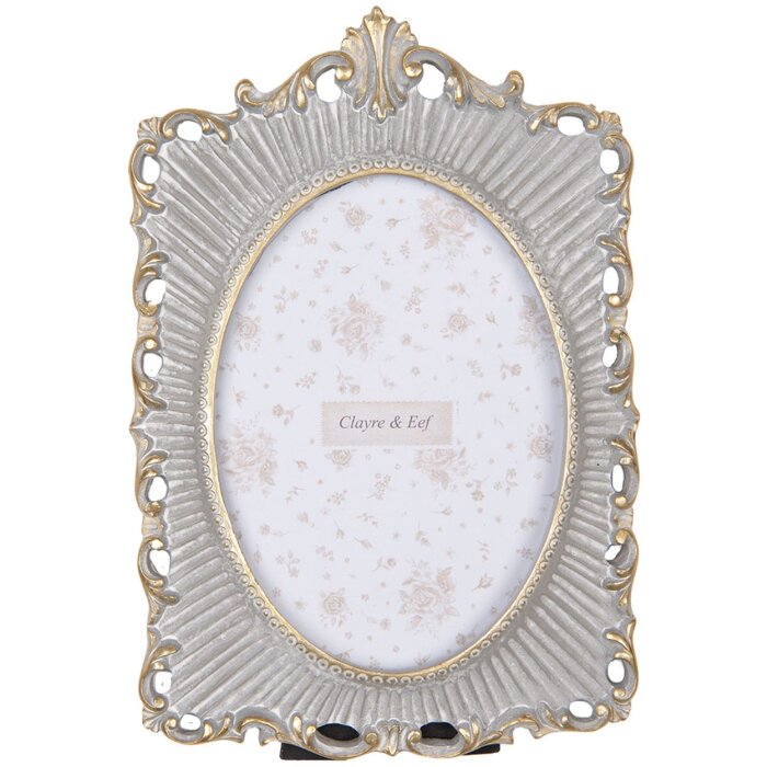 Clayre & Eef Portafoto 2F1222 Grigio Oro 18x2x26 cm per foto 13x18 cm