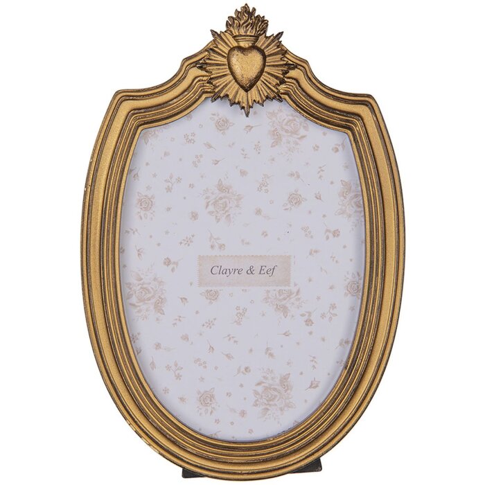 Clayre & Eef Cornice per foto 16x2x24 cm Cornice barocca in oro 13x18 cm