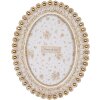 Clayre & Eef Portafoto ovale 18x24 cm Oro bianco