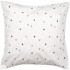 Clayre & Eef BHS21 Copricuscino 45x45 cm Bianco Nero Stile Country Poliestere