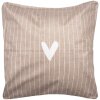 Clayre & Eef BHS22 Copricuscino 45x45 cm Marrone Bianco Stile Country