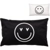 Clayre & Eef BHS36-3 Copricuscino 30x50 cm Nero Bianco Motivo Smiley
