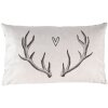 Copri cuscino Clayre & Eef 30x50 cm Beige Marrone Motivo a corna di cervo Stile country