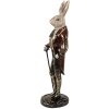 Coniglio decorativo Clayre & Eef in poliresina beige rossa 17x15x51 cm Figurina di Pasqua
