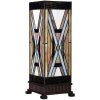 LumiLamp 5LL-6359 Lampada da tavolo Tiffany Marrone Beige 17x17x44 cm E27 40W