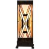 LumiLamp 5LL-6359 Lampada da tavolo Tiffany Marrone Beige 17x17x44 cm E27 40W