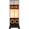 LumiLamp 5LL-6360 Lampada da tavolo Tiffany Beige Brown 44cm E27 Vetro Poliresina