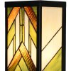 LumiLamp 5LL-6361 Lampada da parete Tiffany Beige Verde 14x16x40 cm E27 Vetro Metallo