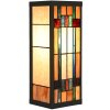 LumiLamp 5LL-6362 Lampada da parete Tiffany Beige Brown 14x16x40cm E27 Vetro Metallo