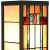 LumiLamp 5LL-6362 Lampada da parete Tiffany Beige Brown 14x16x40cm E27 Vetro Metallo