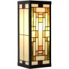 LumiLamp 5LL-6363 Lampada da parete Tiffany Beige Verde 14x16x40cm E27 Vetro Metallo