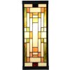 LumiLamp 5LL-6363 Lampada da parete Tiffany Beige Verde 14x16x40cm E27 Vetro Metallo