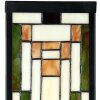 LumiLamp 5LL-6363 Lampada da parete Tiffany Beige Verde 14x16x40cm E27 Vetro Metallo