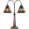 LumiLamp 5LL-6366 Lampada da tavolo Tiffany in vetro marrone 48x19x64 cm E27