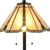 LumiLamp Tiffany lampada da tavolo Ø40x67 cm Beige Brown Vetro Poliresina Attacco E27