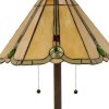 LumiLamp Tiffany lampada da tavolo Ø40x67 cm Beige Brown Vetro Poliresina Attacco E27