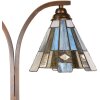 LumiLamp 5LL-6368 Lampada da tavolo Tiffany marrone blu 48x19x57cm E27 2x60W