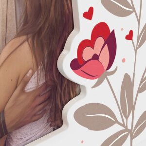 ZEP Cornice in legno Giselle White Heart Flowers 10x15 cm...