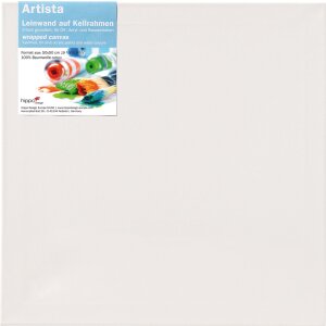 Tela su telaio Walther 70x70 cm bianca, triplamente impregnata in cotone