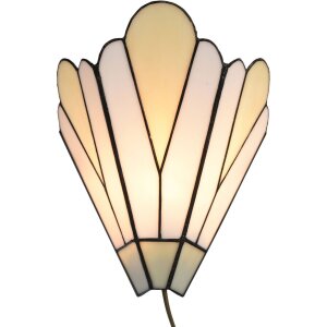 LumiLamp 5LL-6365 Lampada da parete Tiffany Bianco Beige...