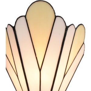 LumiLamp 5LL-6365 Lampada da parete Tiffany Bianco Beige 20x10x29cm E14 Vetro Metallo