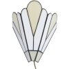 LumiLamp 5LL-6365 Lampada da parete Tiffany Bianco Beige 20x10x29cm E14 Vetro Metallo