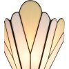 LumiLamp 5LL-6365 Lampada da parete Tiffany Bianco Beige 20x10x29cm E14 Vetro Metallo