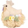 Pollo decorativo Clayre & Eef stile country beige 10x11x13 cm