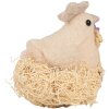 Pollo decorativo Clayre & Eef stile country beige 10x11x13 cm