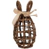 Clayre & Eef coniglio decorativo in rattan naturale marrone 16x16x31 cm stile country