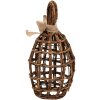 Clayre & Eef coniglio decorativo in rattan naturale marrone 16x16x31 cm stile country