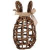 Clayre & Eef coniglio decorativo in rattan naturale marrone 16x16x31 cm stile country