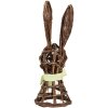 Clayre & Eef coniglio decorativo in rattan 17x17x40 cm con fiocco stile country