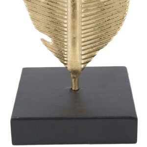 Mauro Ferretti scultura decorativa Leaf Glam Gold Black 10x10x34 cm