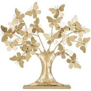 Mauro Ferretti decorazione albero della vita con farfalle 31x8x30 cm color oro