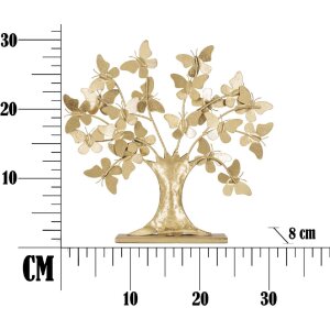 Mauro Ferretti decorazione albero della vita con farfalle 31x8x30 cm color oro