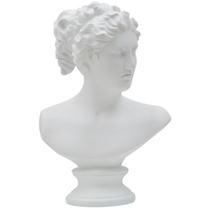 Mauro Ferretti scultura Donna romana 21,5x14,5x34 cm bianco
