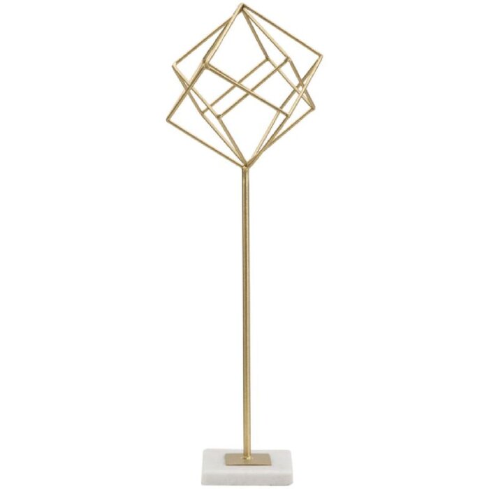 Mauro Ferretti scultura Cubo 16x18x52,5 cm oro-bianco