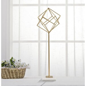 Mauro Ferretti scultura Cubo 16x18x52,5 cm oro-bianco