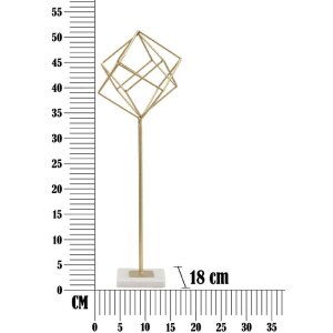 Mauro Ferretti scultura Cubo 16x18x52,5 cm oro-bianco