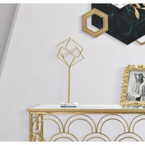 Mauro Ferretti scultura Cubo 16x18x41,5 cm oro-bianco