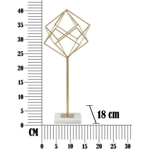 Mauro Ferretti scultura Cubo 16x18x41,5 cm oro-bianco